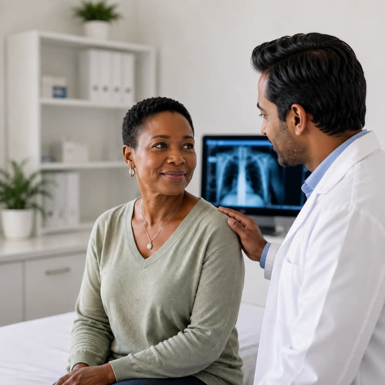 Doctor discussing follow-up care with a patient